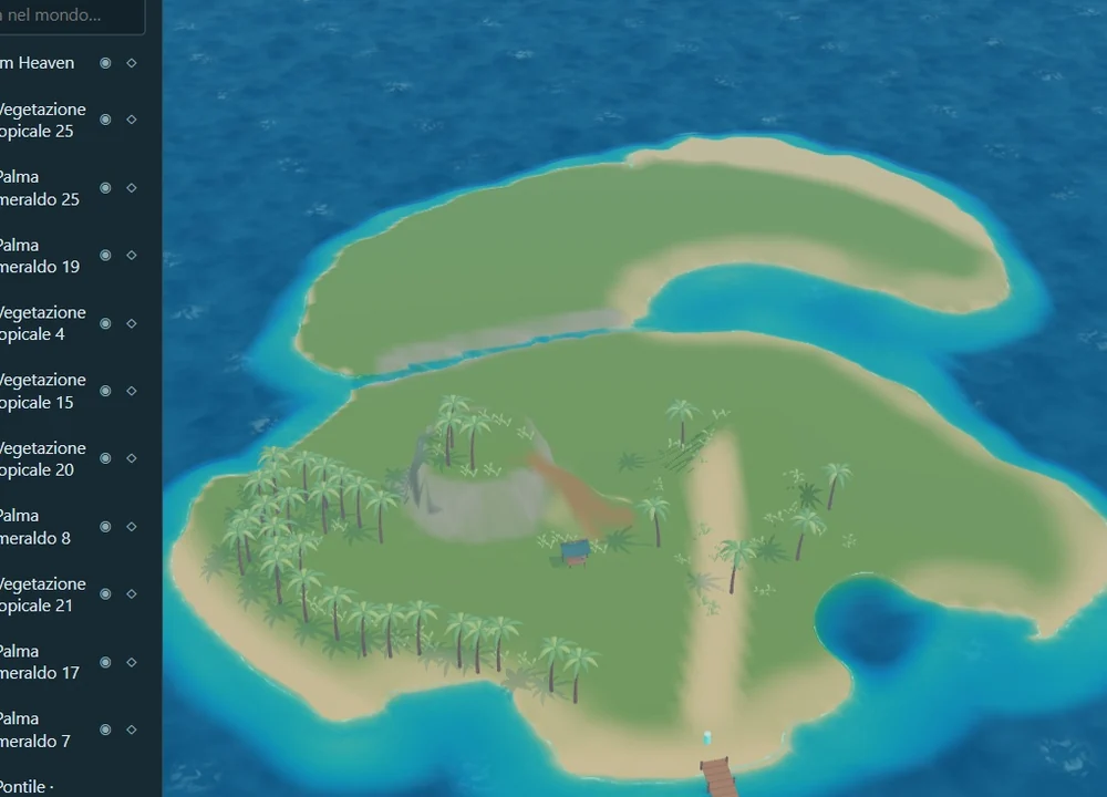 Un’isola di Palm Haven in costruzione nel World Designer
