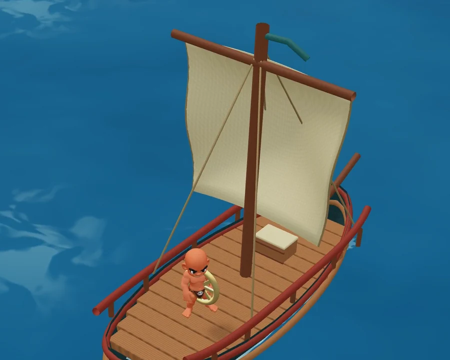 Una nave di VibePirates con la vela spiegata